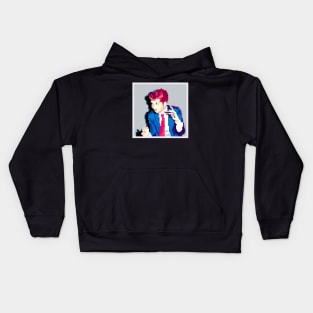 Hesitant alien 8 bit Kids Hoodie